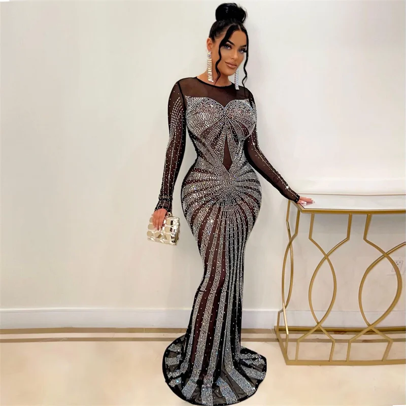 Sexy Sparkly Crystal Rhineston - Sparkly Rhinestone Club Party Dress recension och pris