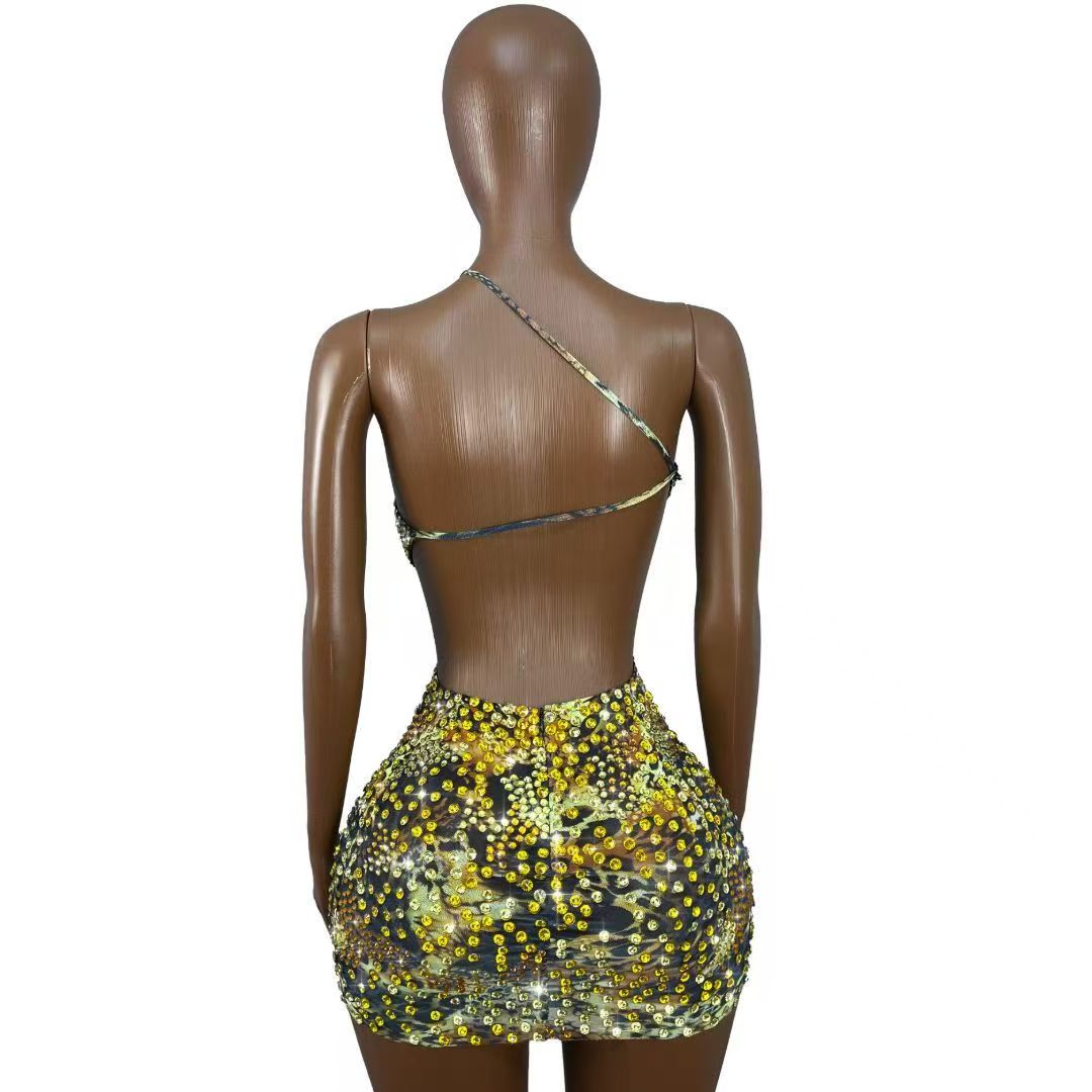 Luxury Design Women Rhinestone - Sparkly Rhinestone Club Party Dress recension och pris