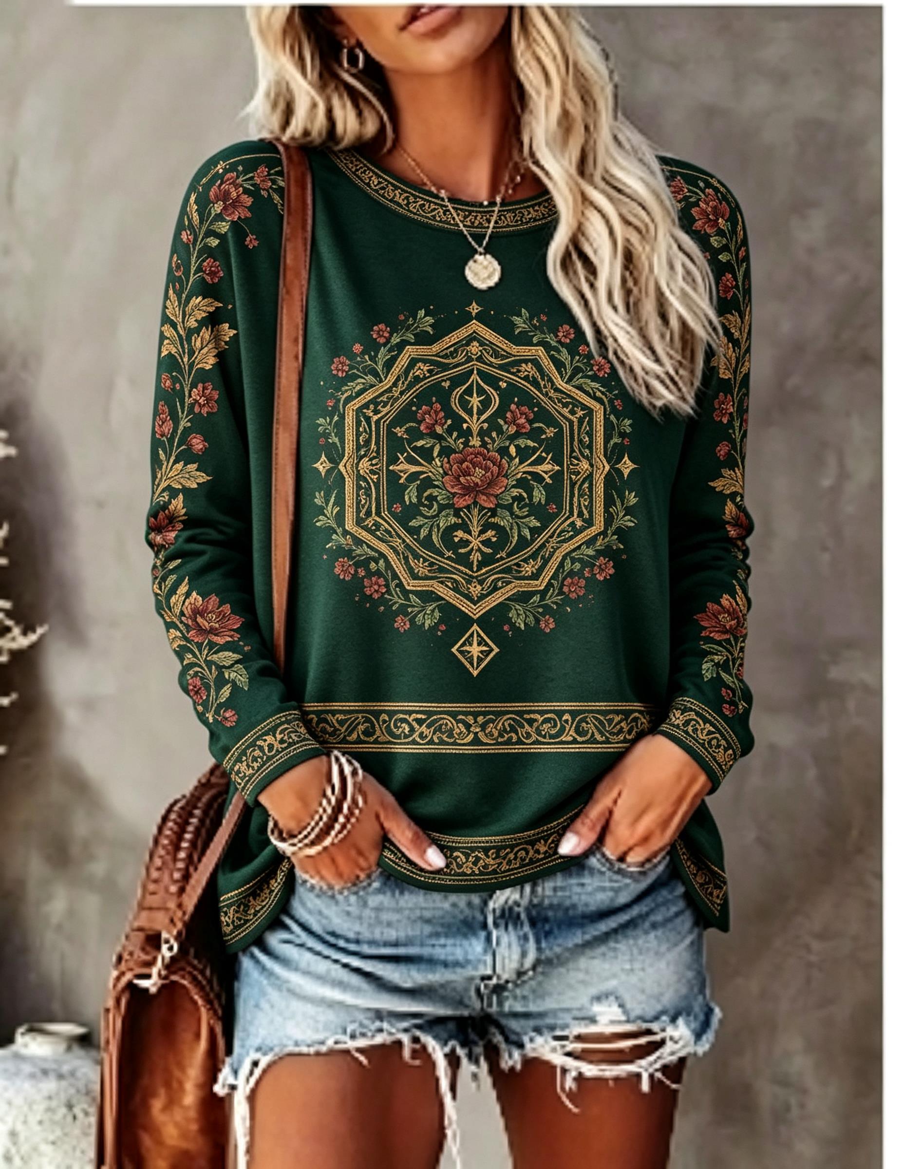 Women Crew Neck Long Sleeve T‑ - Blouses recension och pris