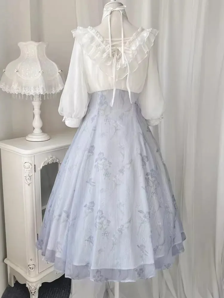 Elelgant Women Summer French V - French Vintage Floral Midi Dress recension och pris