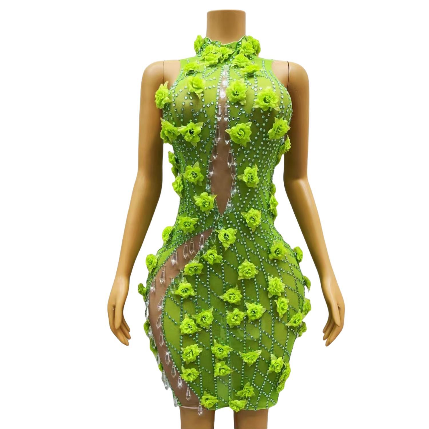 Chic Sparkly Crystals Rhinesto - Sparkly Rhinestone Club Party Dress recension och pris