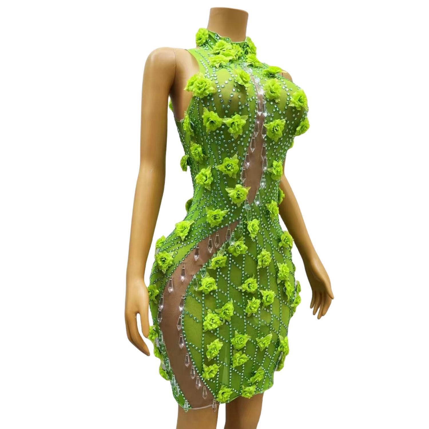 Chic Sparkly Crystals Rhinesto - Sparkly Rhinestone Club Party Dress recension och pris