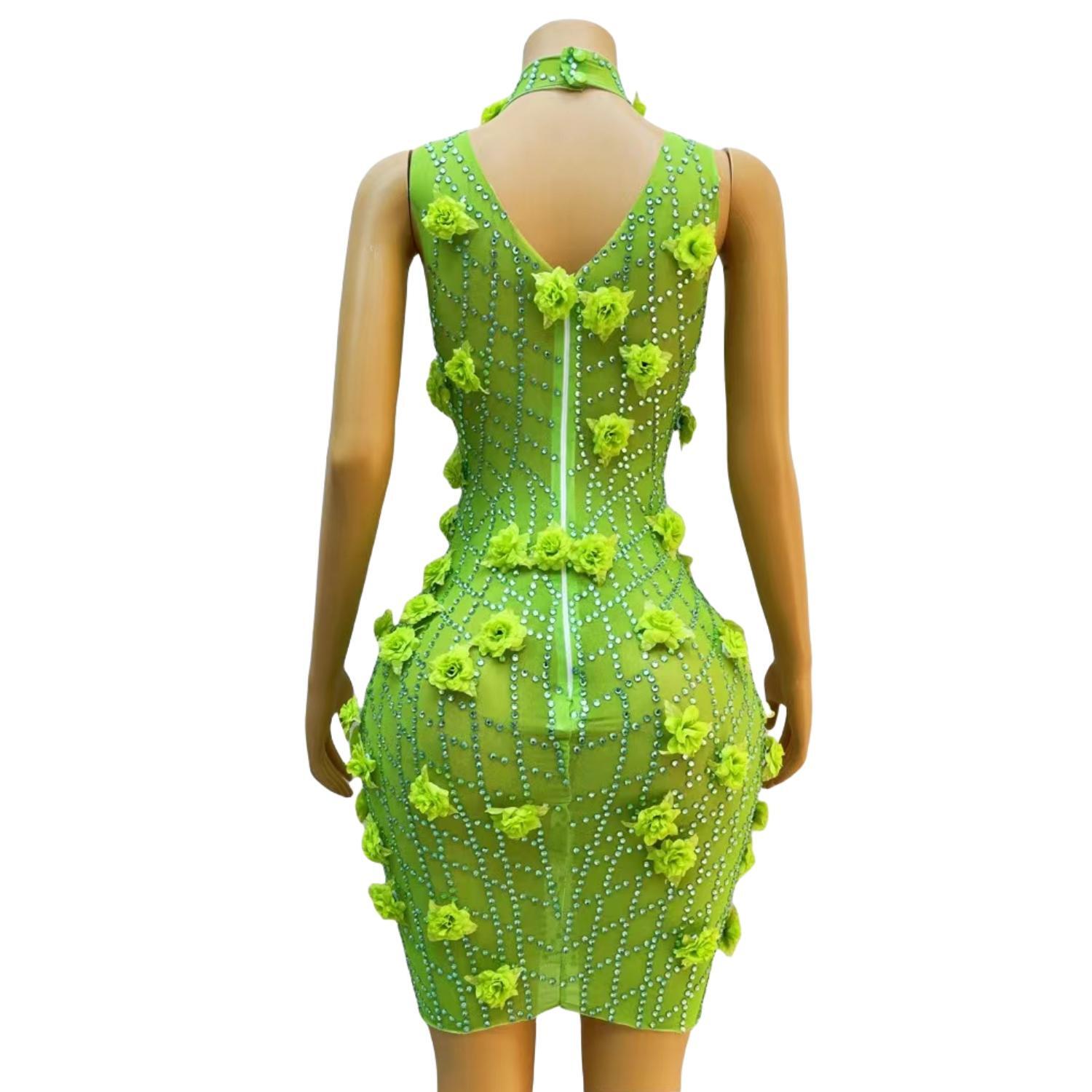 Chic Sparkly Crystals Rhinesto - Sparkly Rhinestone Club Party Dress recension och pris