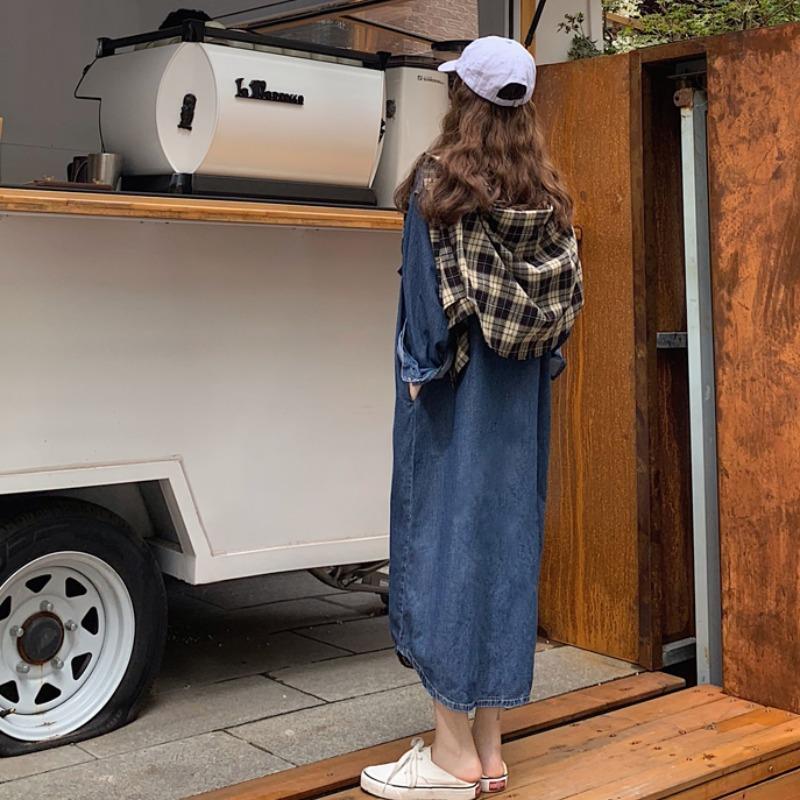 2026 New Women Denim Shirt Dre - Korean Style A Line Shirt Dress recension och pris