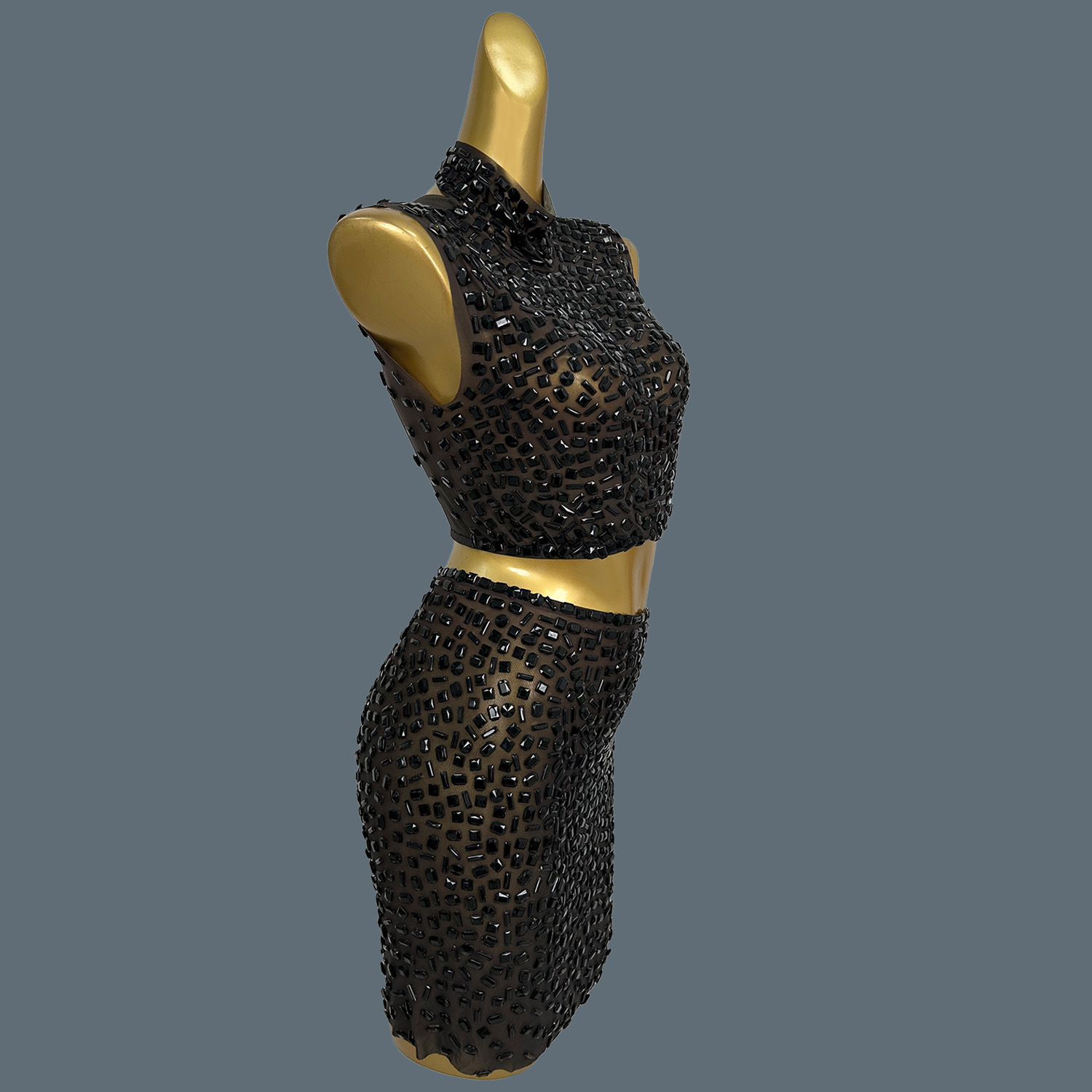 Summer Sparkly Black Rhineston - Sparkly Rhinestone Club Party Dress recension och pris