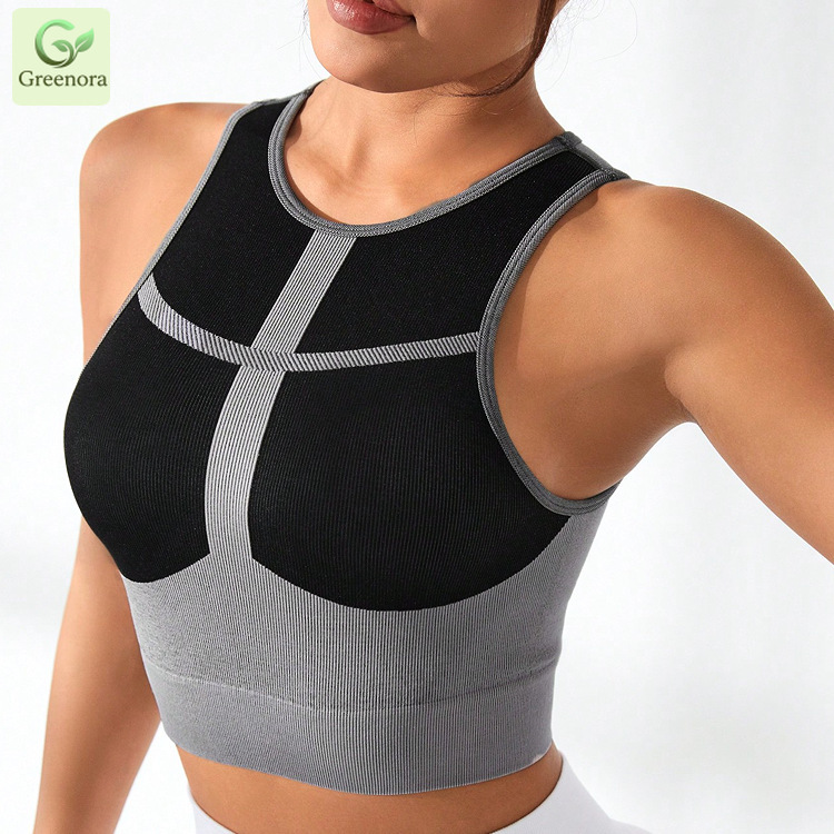 Seamless Sports Bra Women Ribb - Seamless Ribbed Workout Tank Top recension och pris