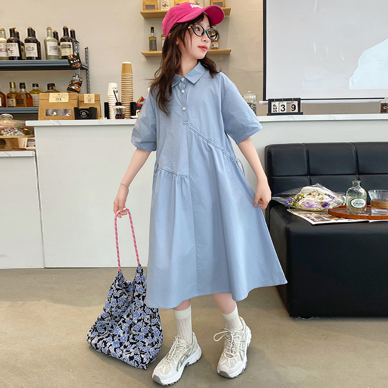 Korean Children Clothing Girls - Korean Style A Line Shirt Dress recension och pris