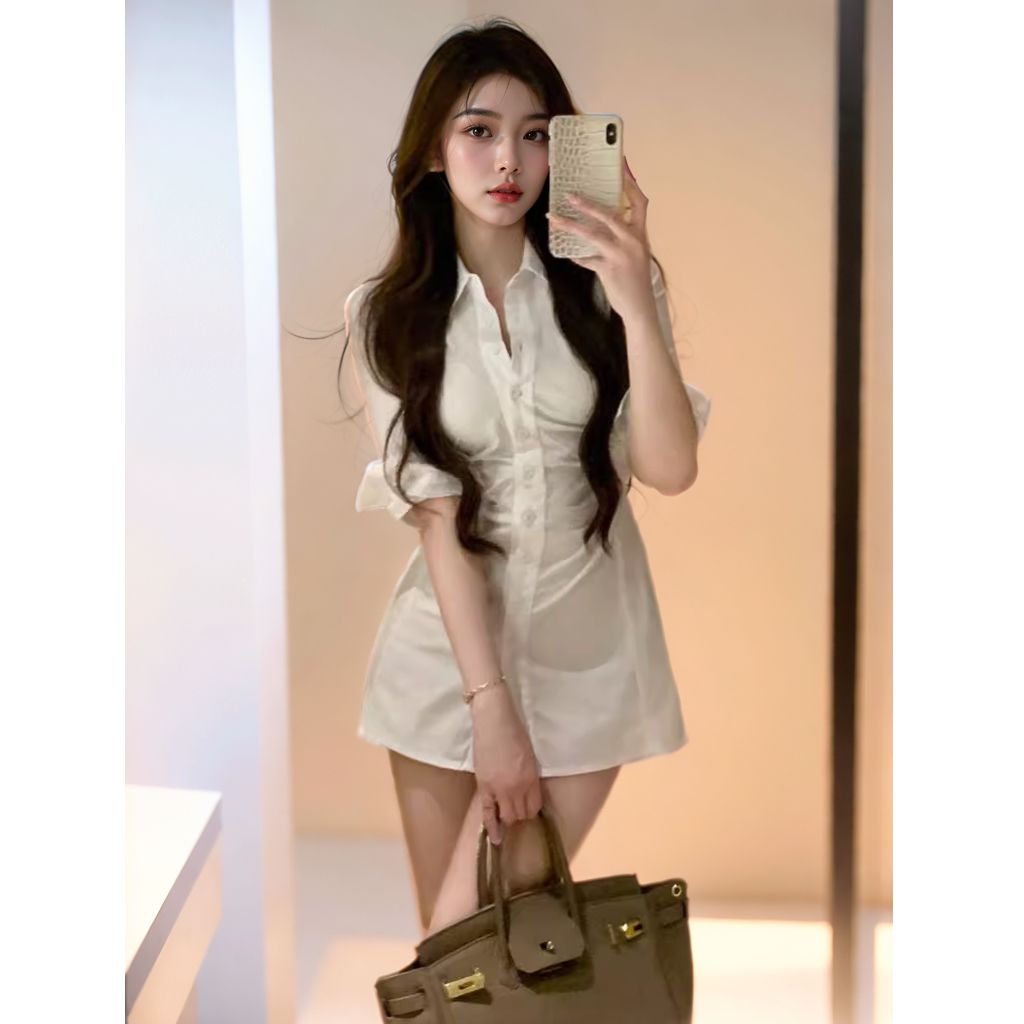 Pure Desire Korean Style Desig - Korean Style A Line Shirt Dress recension och pris