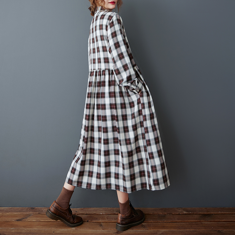 Spring Autumn Loose Korean Sty - Korean Style A Line Shirt Dress recension och pris